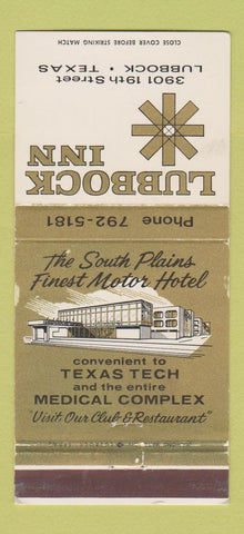 Matchbook Cover - Lubbock Inn TX WEAR 30 Strike