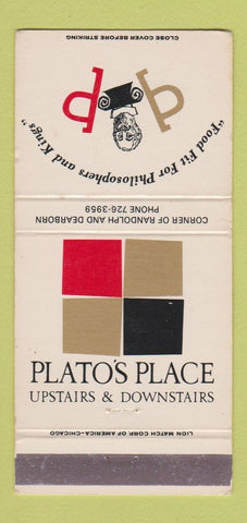 Matchbook Cover - Plato's Place Chicago IL restaurant 30 Strike