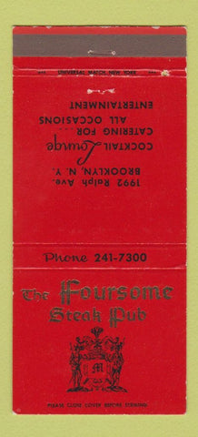 Matchbook Cover - Foursome Steak Pub Brooklyn NY 30 Strike