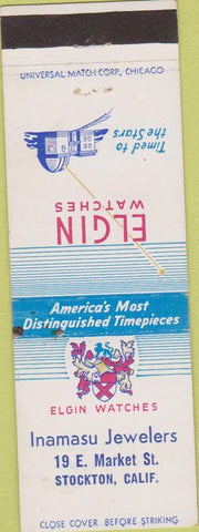 Matchbook Cover - Elgin Watchers Inamasu Jewelers Stockton CA