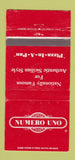 Matchbook Cover - Numero Uno Pizza WEAR 30 Strike
