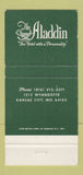 Matchbook Cover - Aladdin Hotel Kansas City MO 30 Strike