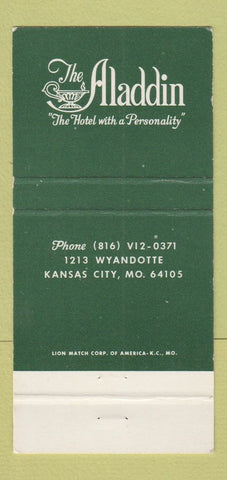 Matchbook Cover - Aladdin Hotel Kansas City MO 30 Strike