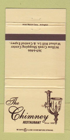 Matchbook Cover - The Chimney Restaurant Aspen Colorado Dallas TX WEAR 30 Strike