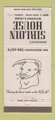 Matchbook Cover - Emmerling's Sirloin House Aurora Colorado WEAR 30 Strike