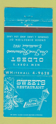 Matchbook Cover - Sweets Restaurant New York City WEAR 30 Strike