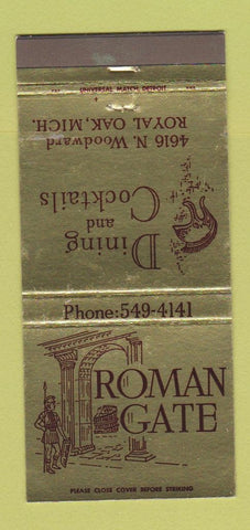 Matchbook Cover - Roman Gate Royal Oak MI Italian 30 Strike