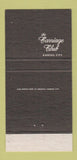 Matchbook Cover - Carriage Club Kansas City MO 30 Strike