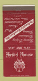 Matchbook Cover - Heidel House Green Lake WI 30 Strike