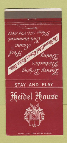 Matchbook Cover - Heidel House Green Lake WI 30 Strike
