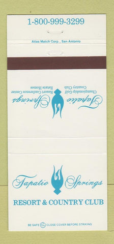 Matchbook Cover - Tapatio Springs Resort San Antonio Boerne TX 30 Strike