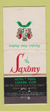 Matchbook Cover - Saxony Hotel Miami Beach FL 21 Strike Feature