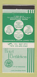 Matchbook Cover - Hotel Bethlehem PA 30 Strike