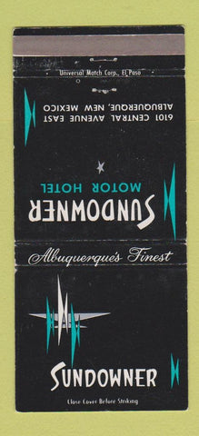 Matchbook Cover - Sundowner Motor Hotel Albuquerque NM WEAR 30 Strike