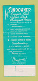 Matchbook Cover - Sundowner Motor Hotel Albuquerque NM WEAR 30 Strike