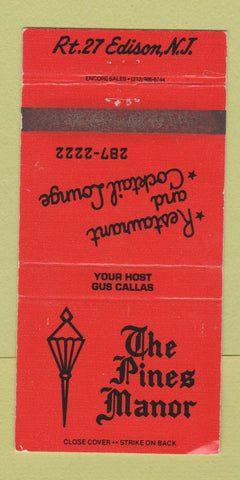 Matchbook Cover - The Pines Manor Edison NJ WEAR 30 Strike