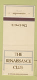 Matchbook Cover - Renaissance Club Detroit MI 30 Strike