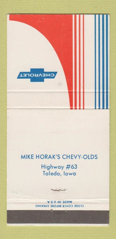 Matchbook Cover - Mike Horak's Chevrolet Oldsmobile Toledo OH 30 Strike
