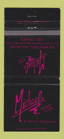 Matchbook Cover - Michaels Night Club Wilmington DE 30 Strike