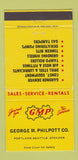 Matchbook Cover - George Philpott Portland OR Seattle Spokane WA GMP 30 Strike