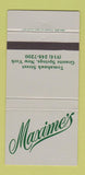 Matchbook Cover - Maxime's Granite Springs NY 30 Strike