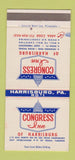 Matchbook Cover - Congress Inn Harrisburg PA WEAR 30 Strike
