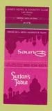 Matchbook Cover - Dunes Hotel Casino Las Vegas NV Sultan's Table 30 Strike