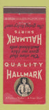 Matchbook Cover - Hallmark Men's Shirts Clothes WEAR 30 Stick