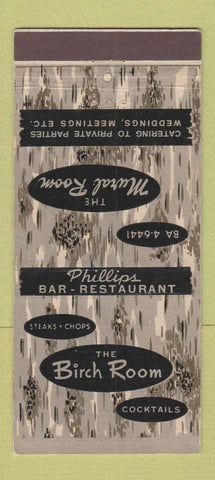 Matchbook Cover - Phillips Bar Restaurant Dayton OH 30 Strike