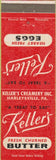 Matchbook Cover - Keller's Eggs Butter Harleysville PA