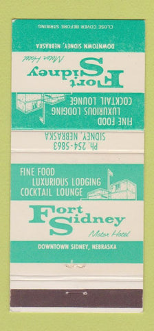 Matchbook Cover - Fort Sidney Motor Hotel Sidney NE 30 Strike