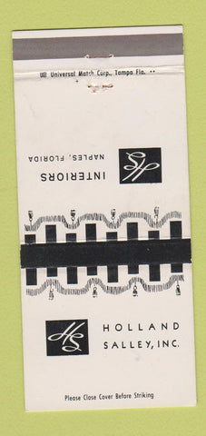 Matchbook Cover - Holland Salley Interiors Naples FL WEAR 30 Strike