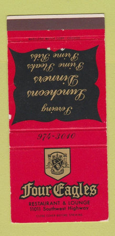 Matchbook Cover - Four Eagles Restaurant Lounge WEAR 30 Strike