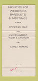 Matchbook Cover - Four Eagles Restaurant Lounge WEAR 30 Strike