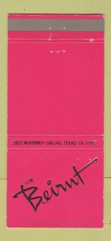 Matchbook Cover - Club Beirut Dallas TX 30 Strike