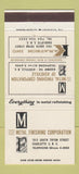 Matchbook Cover - Metal Finishing Corp Charlotte NC 30 Strike