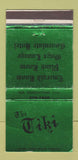 Matchbook Cover - The Tiki West End NJ WEAR 30 Strike