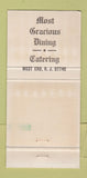 Matchbook Cover - The Tiki West End NJ WEAR 30 Strike