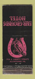 Matchbook Cover - Fair Grounds Hotel Allentown PA WEAR 21 Strike Feature
