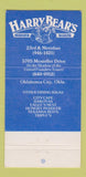 Matchbook Cover - Harry Bear's Burgers Oklahoma City OK 30 Strike