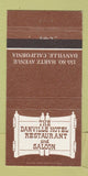 Matchbook Cover - Danville Hotel Restaurant Danville CA 30 Strike