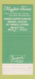 Matchbook Cover - Mayfair Farms West Orange NJ 30 Strike