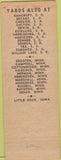 Matchbook Cover - HW Ross Lumber Co  Sioux Falls SD