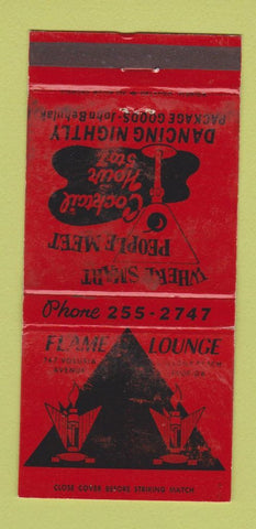 Matchbook Cover - Flame Lounge Daytona Beach FL WORN 30 Strike