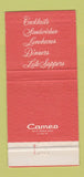 Matchbook Cover Johnny Kamuca's Valley Forge Tavern King of Prussia PA 30 Strike