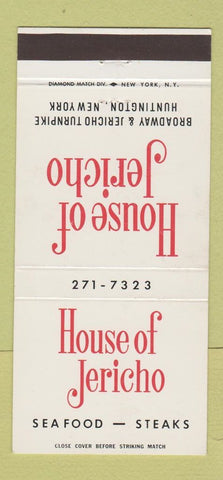 Matchbook Cover - House of Jericho Restaurant Huntington NY 30 Strike