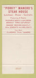 Matchbook Cover - Manero's Steak House Westport CT 30 Strike