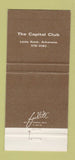 Matchbook Cover - The Capital Club Little Rock AR 30 Strike