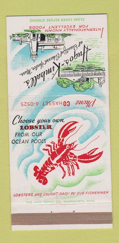 Matchbook Cover - Hugo's Kimball's Cohasset Harbor MA restaurant 30 Strike