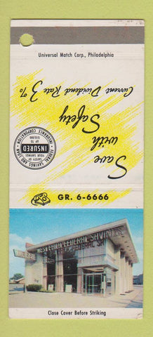 Matchbook Cover - West Philadelphia PA Savings and Loan SAMPLE WEAR 30 Strike